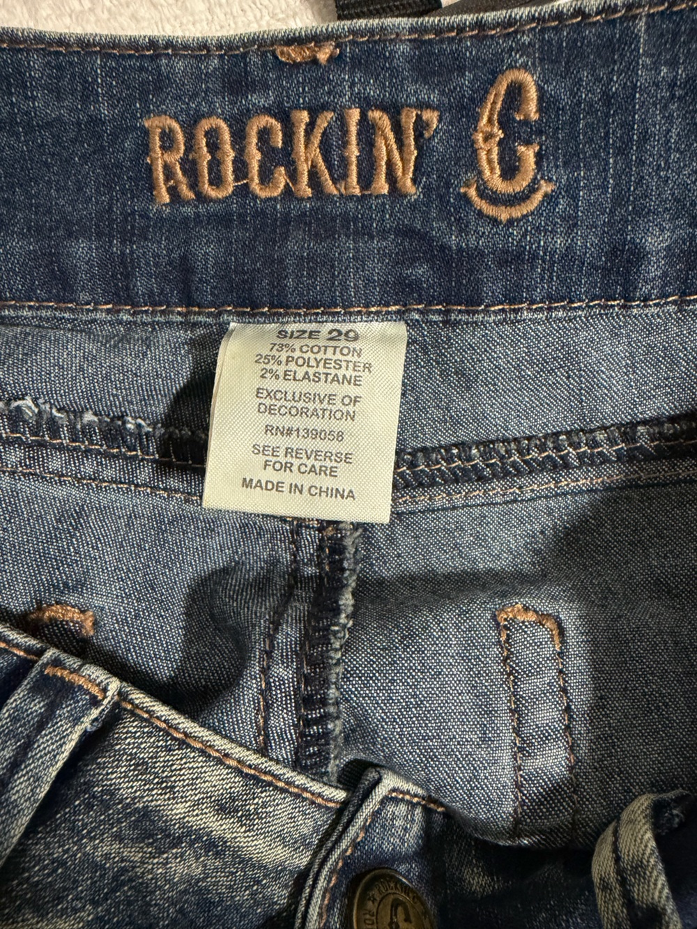 Rockin C Women Flared Leg Denim Jeans 29x31 - Picture 5 of 5